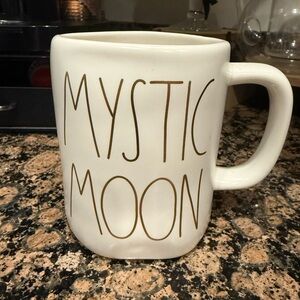 Double Sided Mystic Moon White and Gold Mug